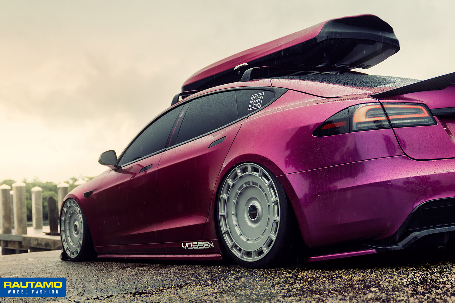 Tesla S Vossen HF9 Silver Brushed