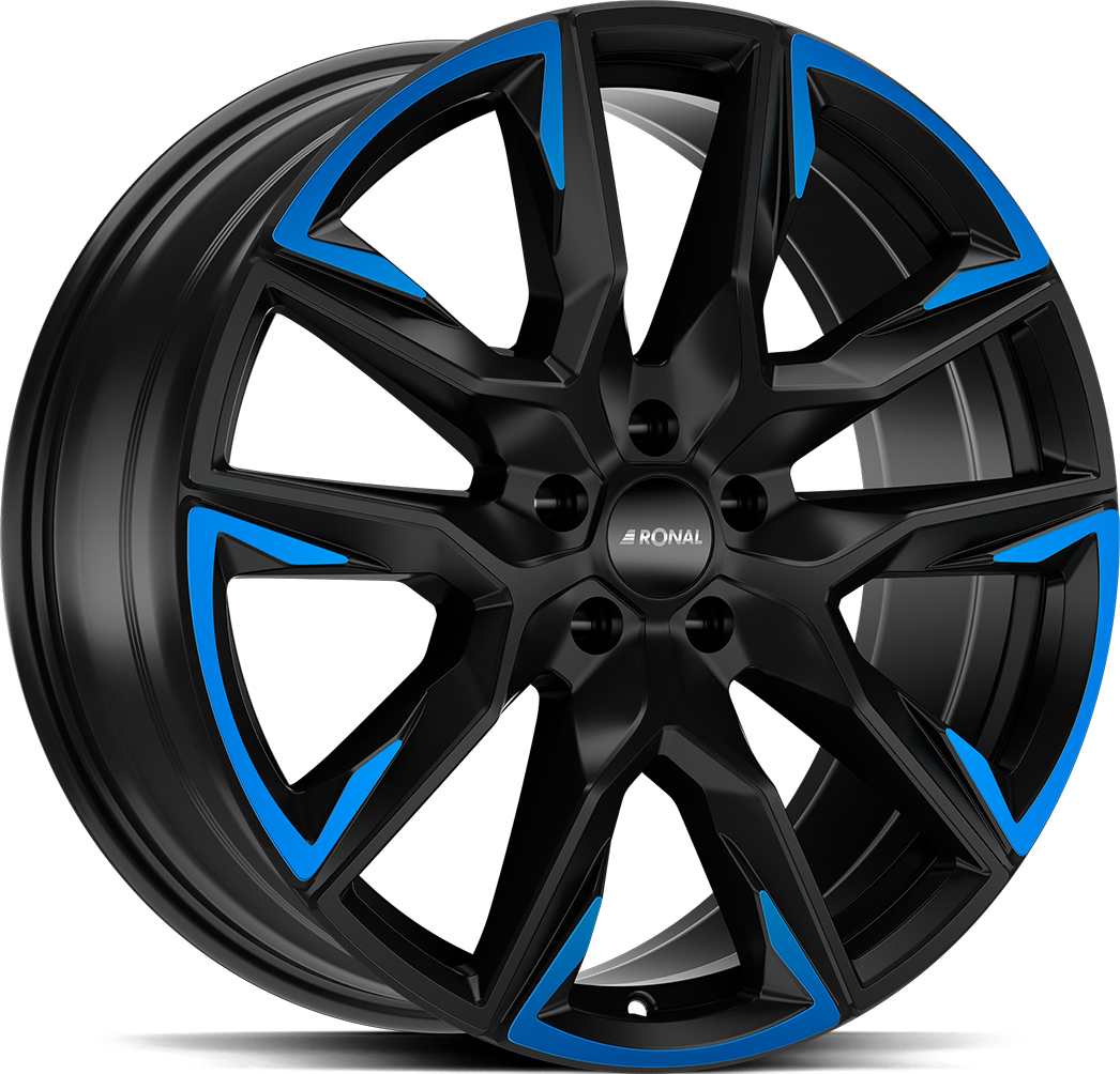 Ronal R71 Jetblack Matt Blue Tinted Matt