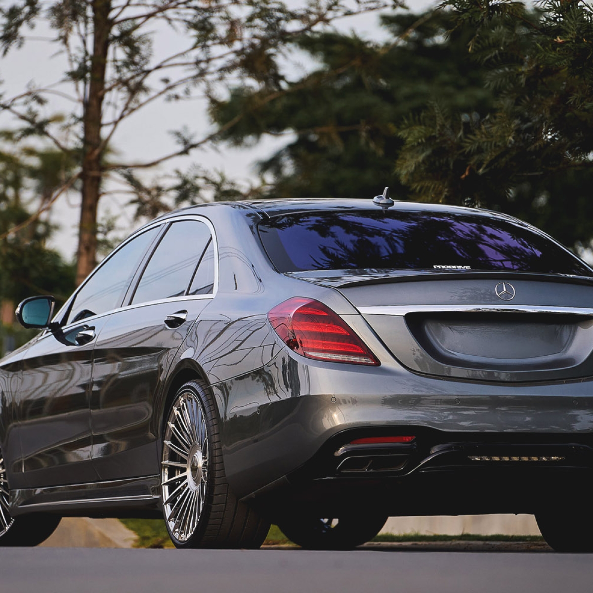 Mercedes S Vossen HF8 Brushed Black Diamond