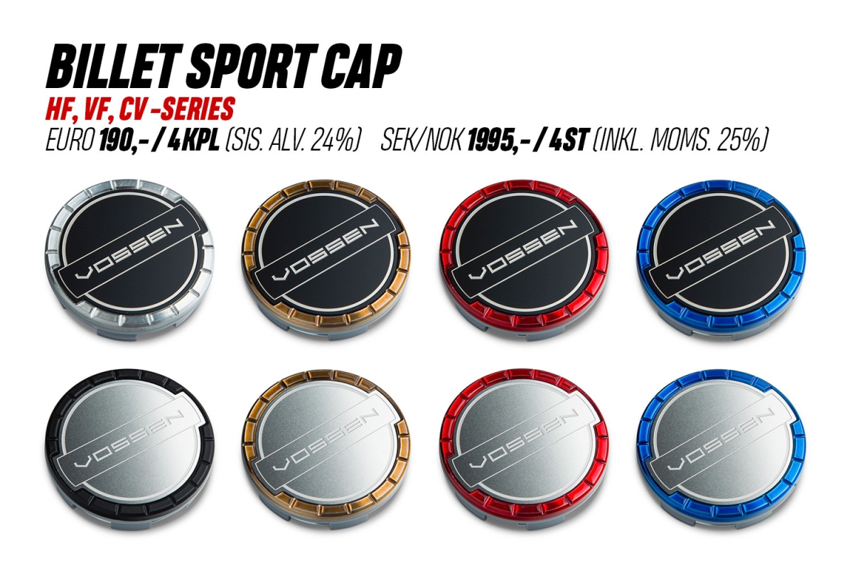 Vossen vanteet fälgar billet sport cap erikois keskikuppi special center cap